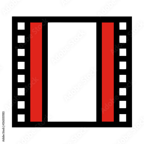 Film Strip Icon: A stylized film strip icon, showcasing the essence of cinema and visual storytelling in a concise and impactful visual representation.