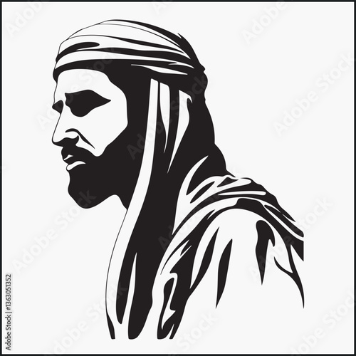 Arabian man silhouette
