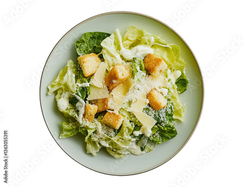Fresh Caesar Salad with Crisp Croutons and Creamy Dressing