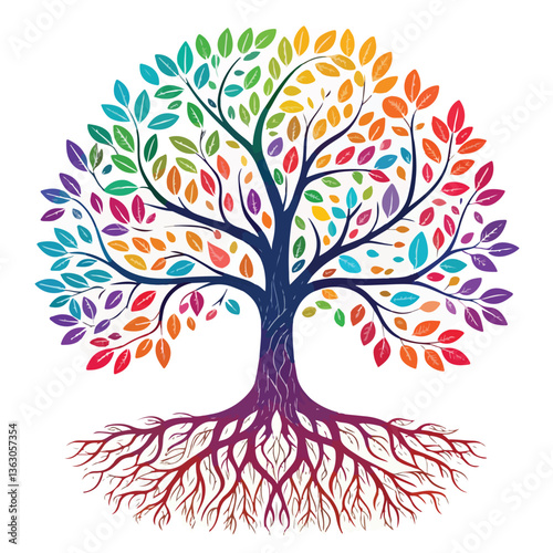tree with colorful leaves
