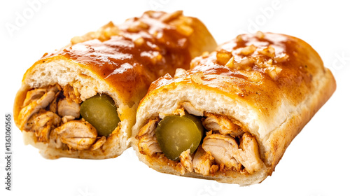 Delicious Shawarma-Stuffed Baguette with Pickles