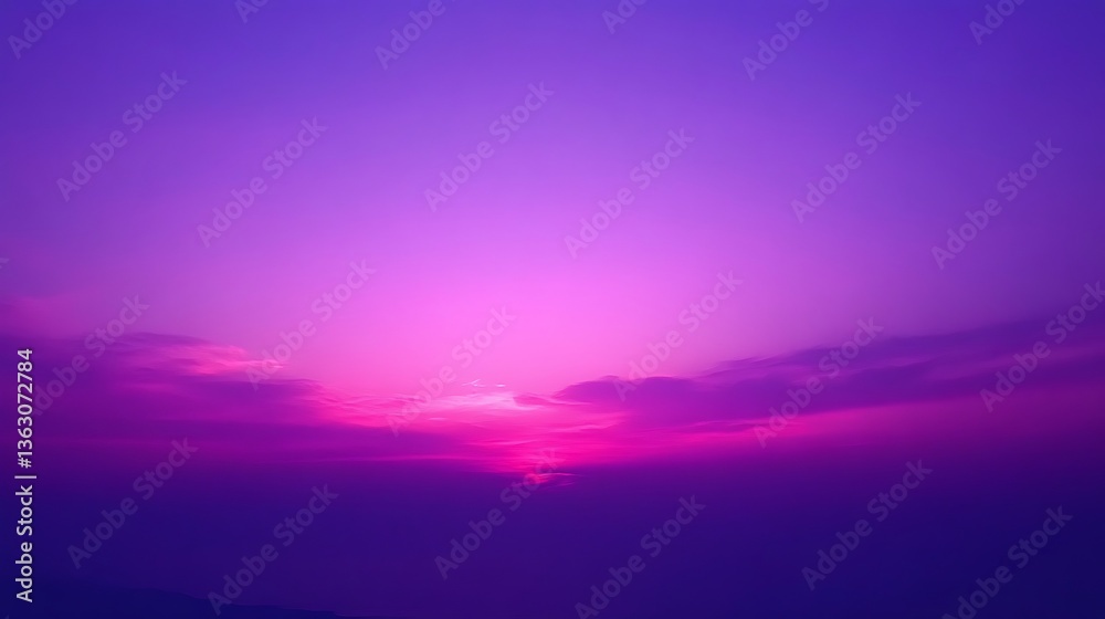 Vibrant Sunset Sky with Clouds in Shades of Purple and Pink Vibrant Sunset Sky with Clouds in Shades of Purple and Pink