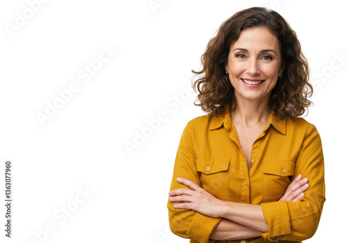Wallpaper Mural A confident middle-aged businesswoman with her arms crossed isolated on transparent background Torontodigital.ca