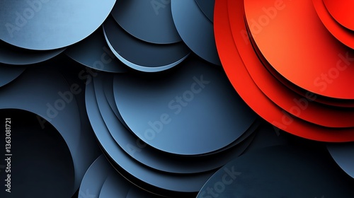 Abstract Red Blue Circles Background. (3)
