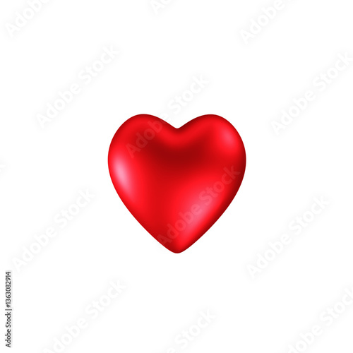 red heart isolated on white