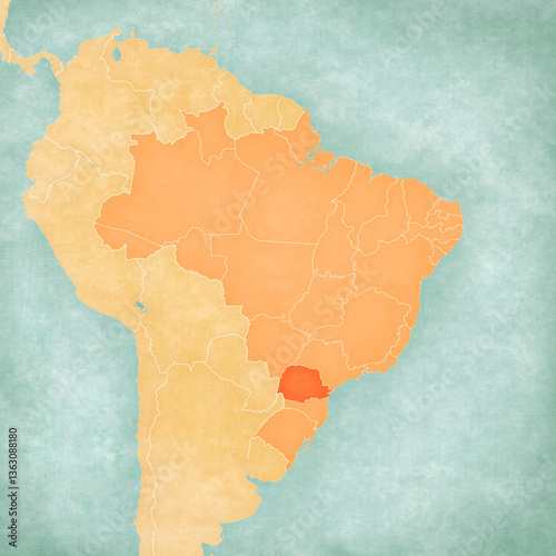 Map of Brazil - Parana photo