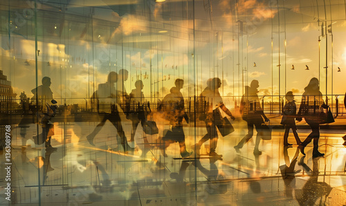 Ephemeral Journeys: Travelers in Motion Through Light and Transit