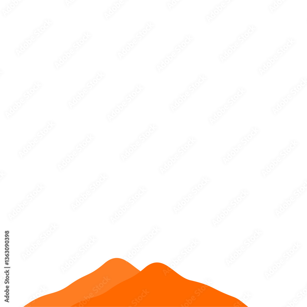 Fototapeta premium Orange Mountain Illustration