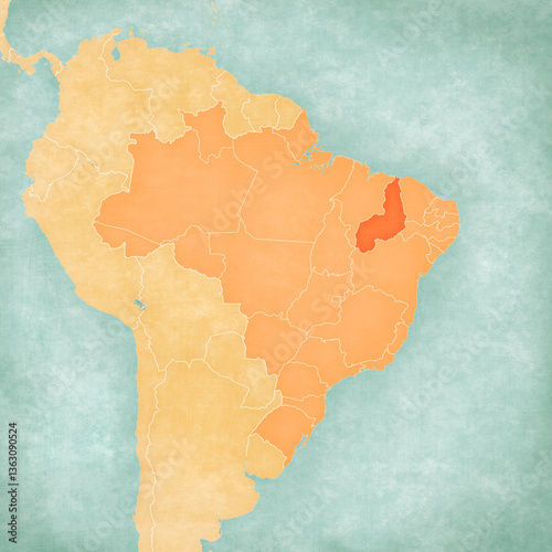 Map of Brazil - Piaui photo