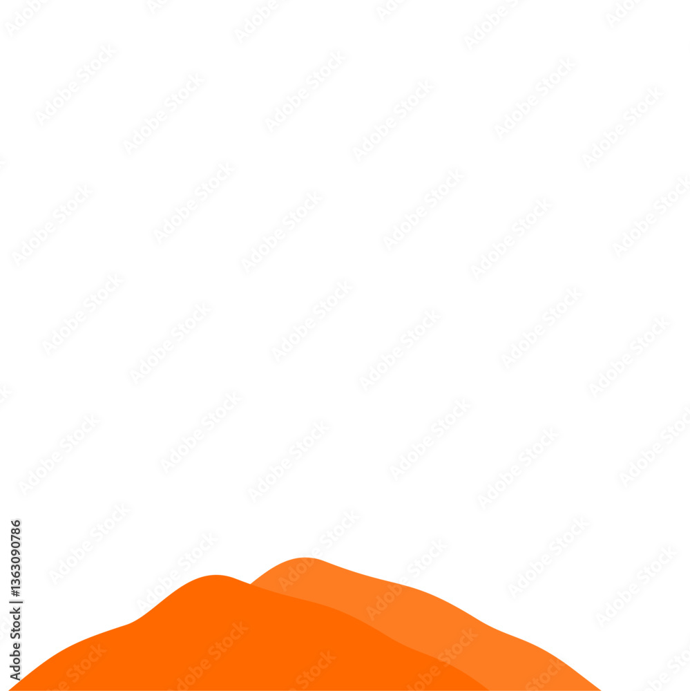 Obraz premium Orange Mountain Illustration