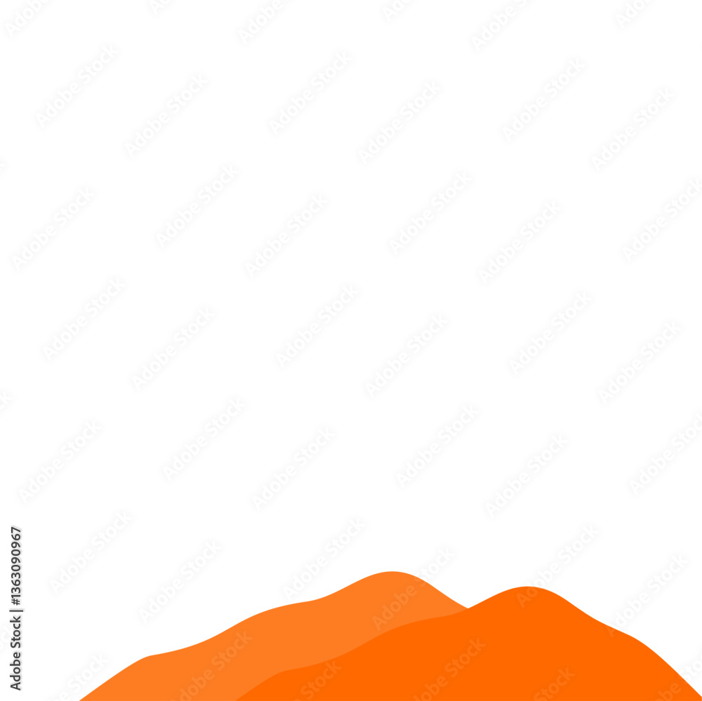 Obraz premium Orange Mountain Illustration