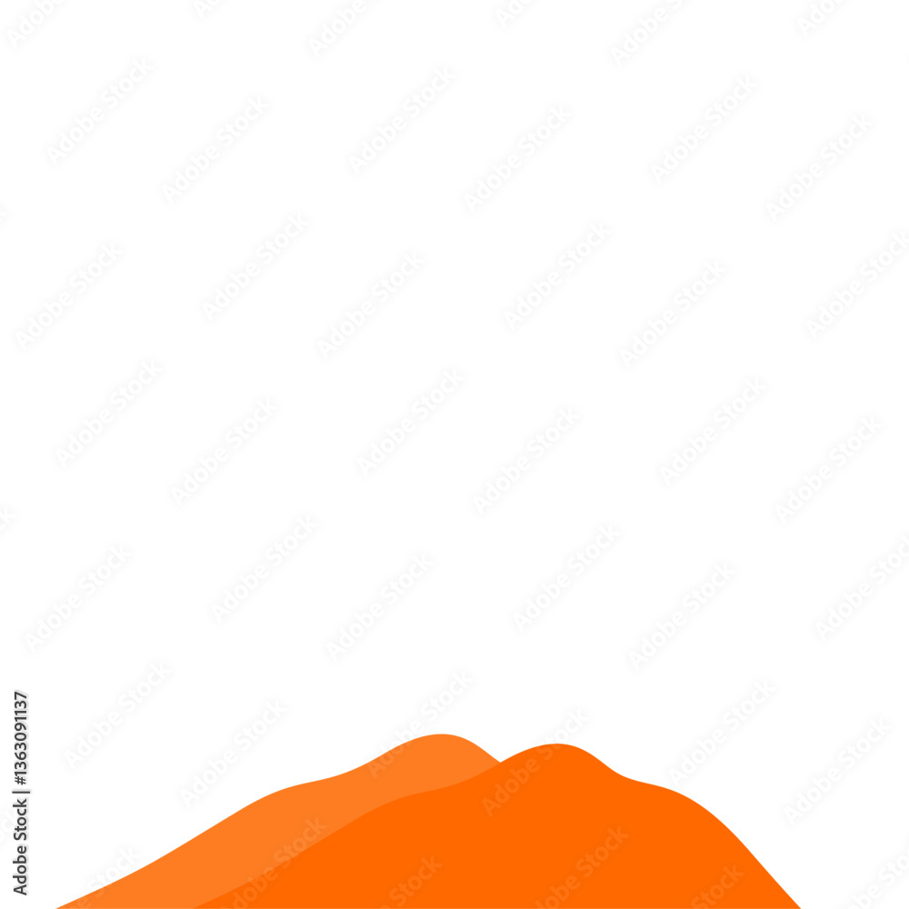 Obraz premium Orange Mountain Illustration