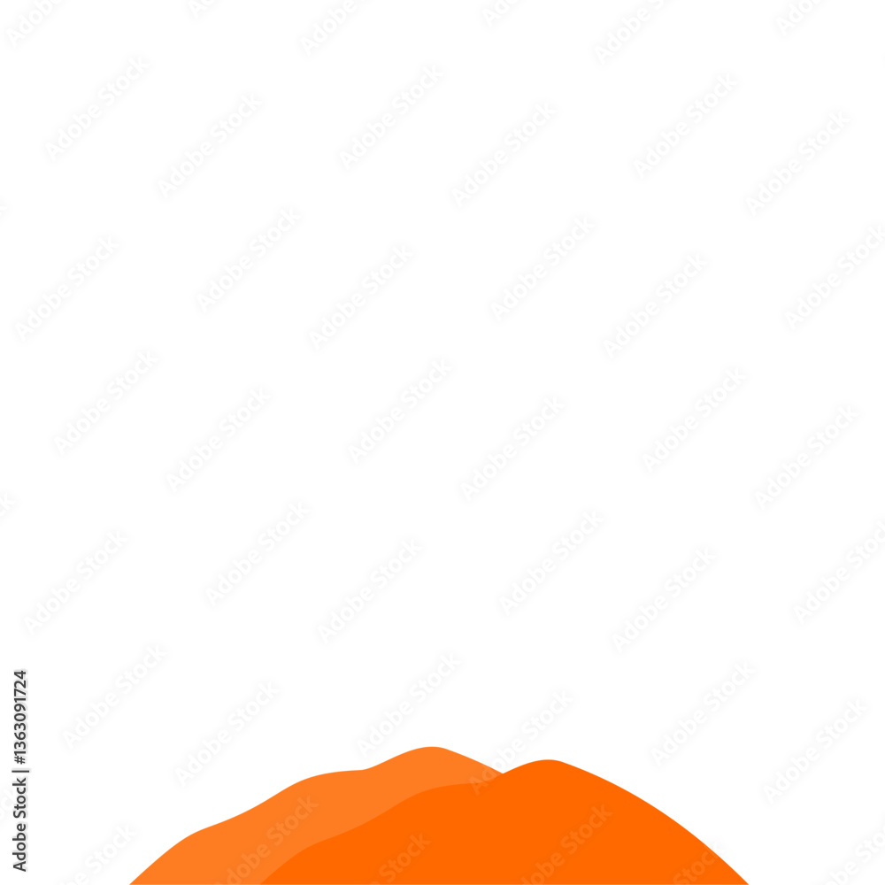 Obraz premium Orange Mountain Illustration