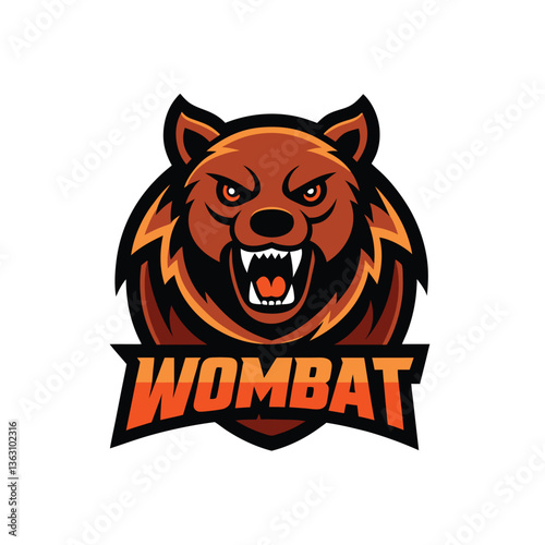 Wombat Mascot Logo  Bold Powerful Vector Design