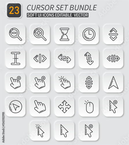 Comprehensive Cursor Icon Bundle for User Interface Design and Development Projects