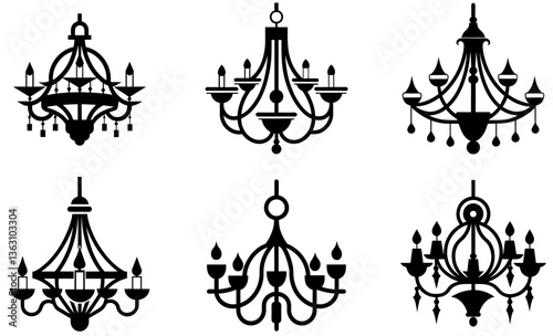 This sophisticated black and white chandelier design is perfect for interior design inspiration 