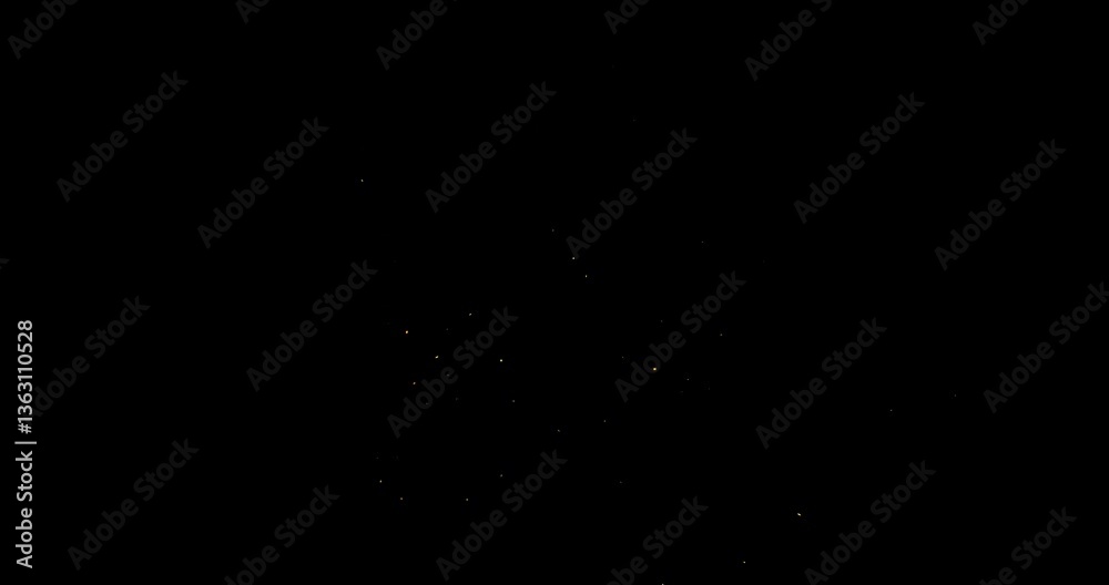 ember effect on black background