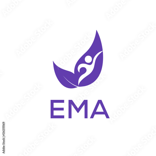 EMA creative minimalist letter logo.