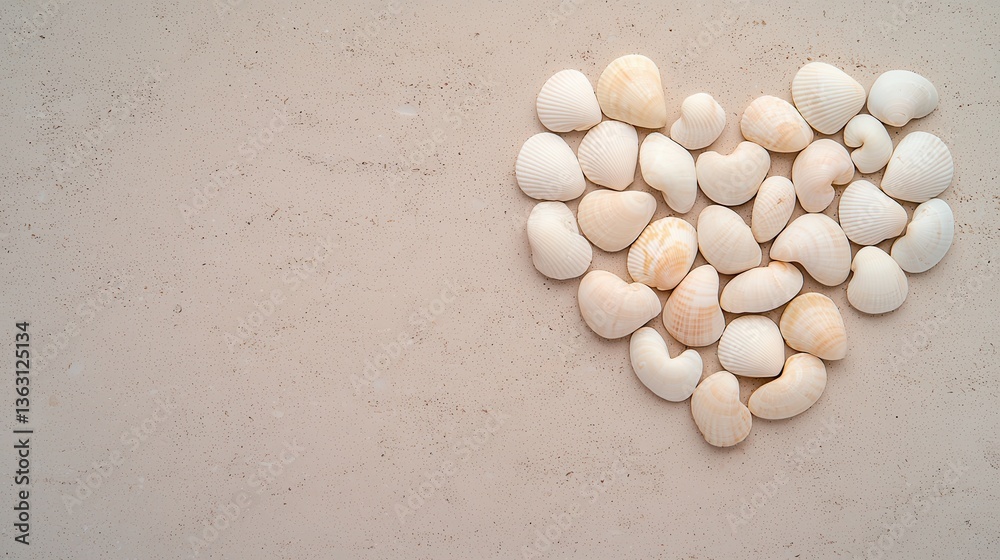Minimalist marine-themed design with a conch shell in the center of clean, untouched beach sand. Minimalist marine-themed design with a conch shell in the center of clean, untouched beach sand.