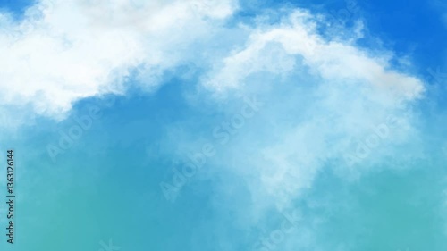 White clouds motion graphic clouds effects on Blue Sky, Cloud, Transition, Smoke, Storm, Weather, Nature, Rain,