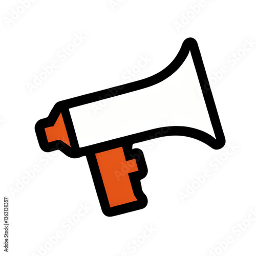 Vector Megaphone Icon for Social Media Use Isolated on Transparent Background