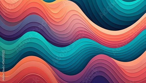 abstract colorful wave background