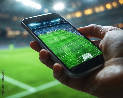 Soccer Match Live Stream Mobile. photo
