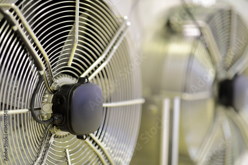 Cuadro en lienzo condenser section with fans of HVAC system