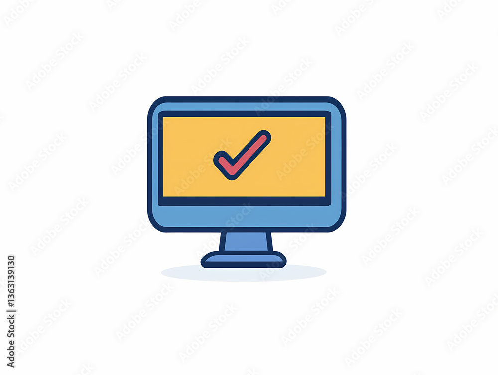 Minimalist computer vector logo design Minimalist computer vector logo design