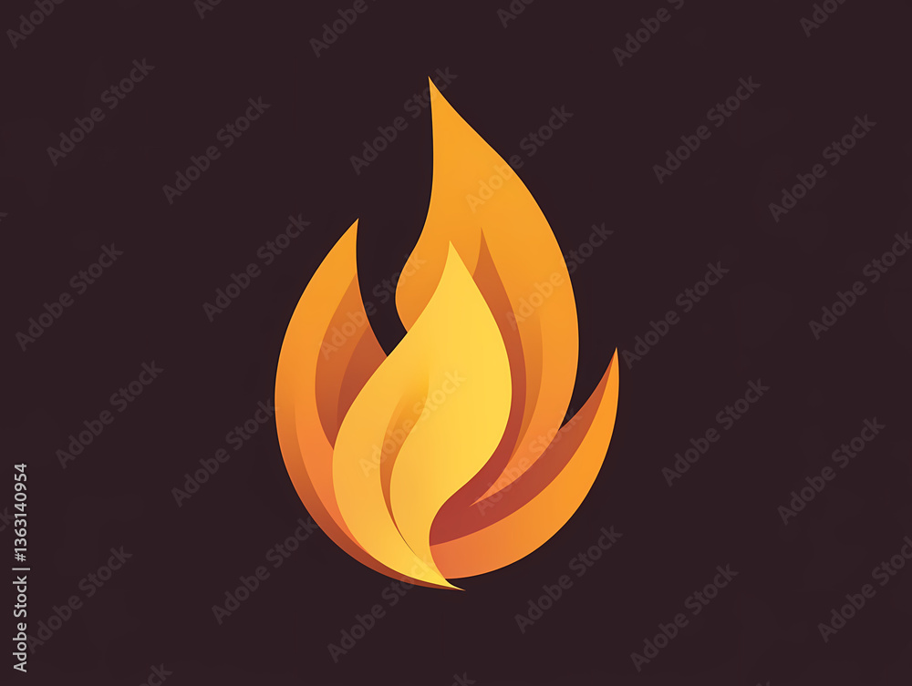Flame minimalist vector logo design Flame minimalist vector logo design