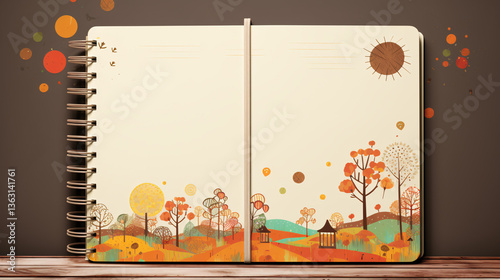 A 2D high-resolution background image for a teacher's diary, slam book, and drawing book.

