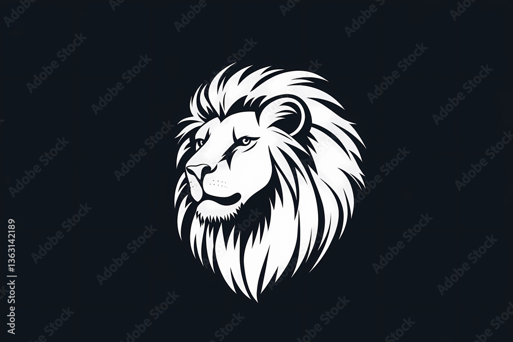 Obraz premium Lion minimalist vector logo design
