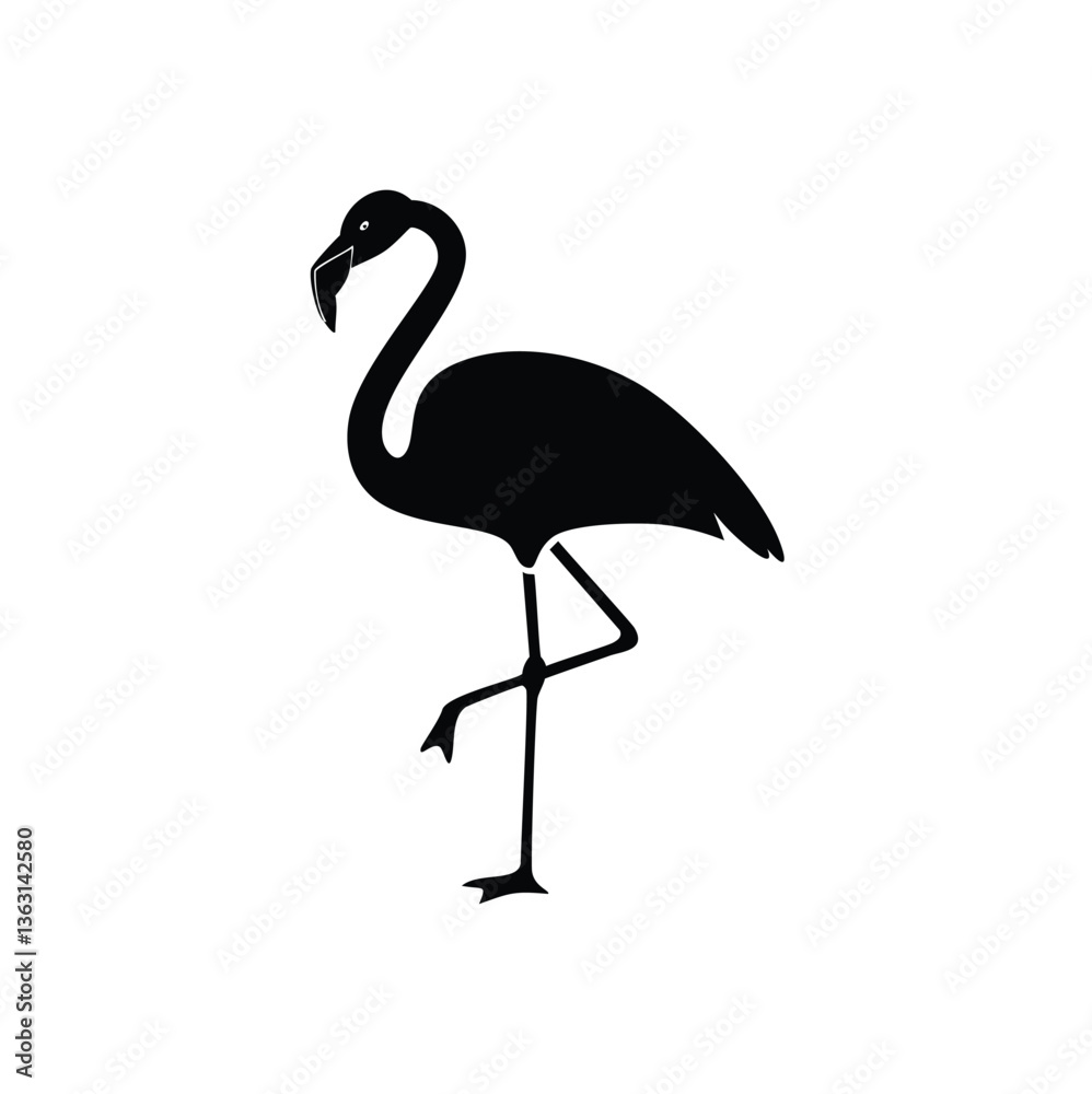 Fototapeta premium flamingo silhouette isolated on white