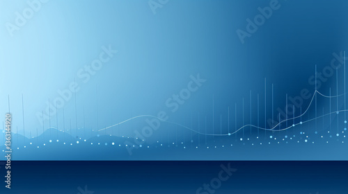 A blue PowerPoint background representing data, featuring sparse elements, ideal for high-tech display banners.

