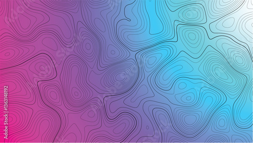 horizontal, topography, abstract, curve, map, no people, illustration, outline, textured, modern, geometric shape, pattern, relief map, cartography, concepts, geometry, land, striped, color image, cop
