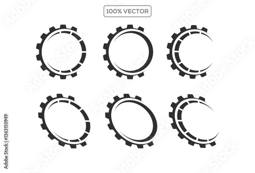 Gear pack logo template design vector template stock
