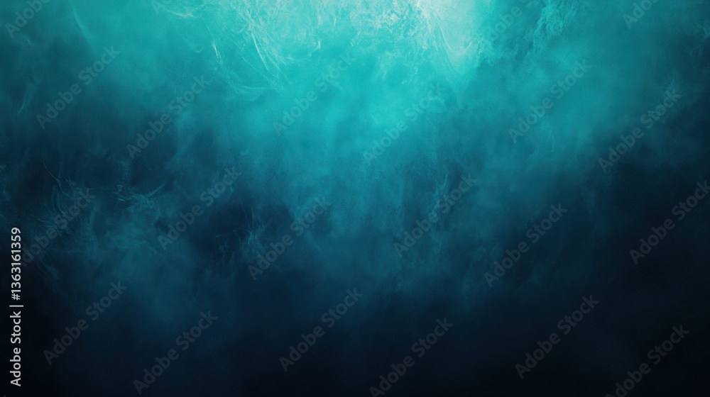 Obraz premium Turquoise smoke creating a gradient on black background