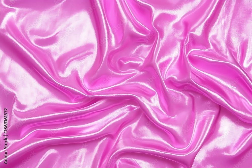 Obraz premium Elegant pink silk fabric with soft folds, luxurious texture and gentle sheen