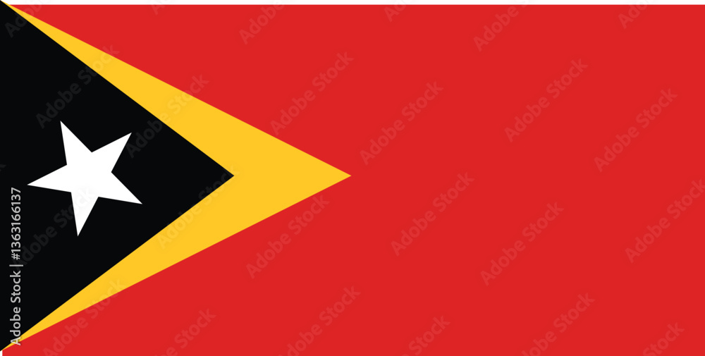 East Timor Flag Vector Clipart Illustration - High-Quality Graphic Design of Timor-Leste National Flag with Vivid Colors and Sharp Details for Commercial Use, Logos, and Designs East Timor Flag Vector Clipart Illustration - High-Quality Graphic Design of Timor-Leste National Flag with Vivid Colors and Sharp Details for Commercial Use, Logos, and Designs