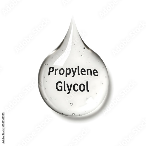 Propylene Glycol icon skincare ingredients with transparent white background	