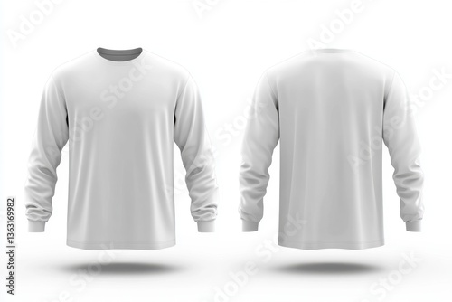 Plain white sweatshirt mockup front and back	