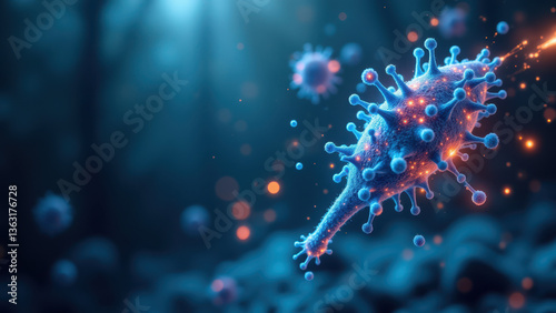 Magnesium glycinate molecule highlighted in a blue glowing chemical cloud.