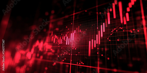 Red chart background