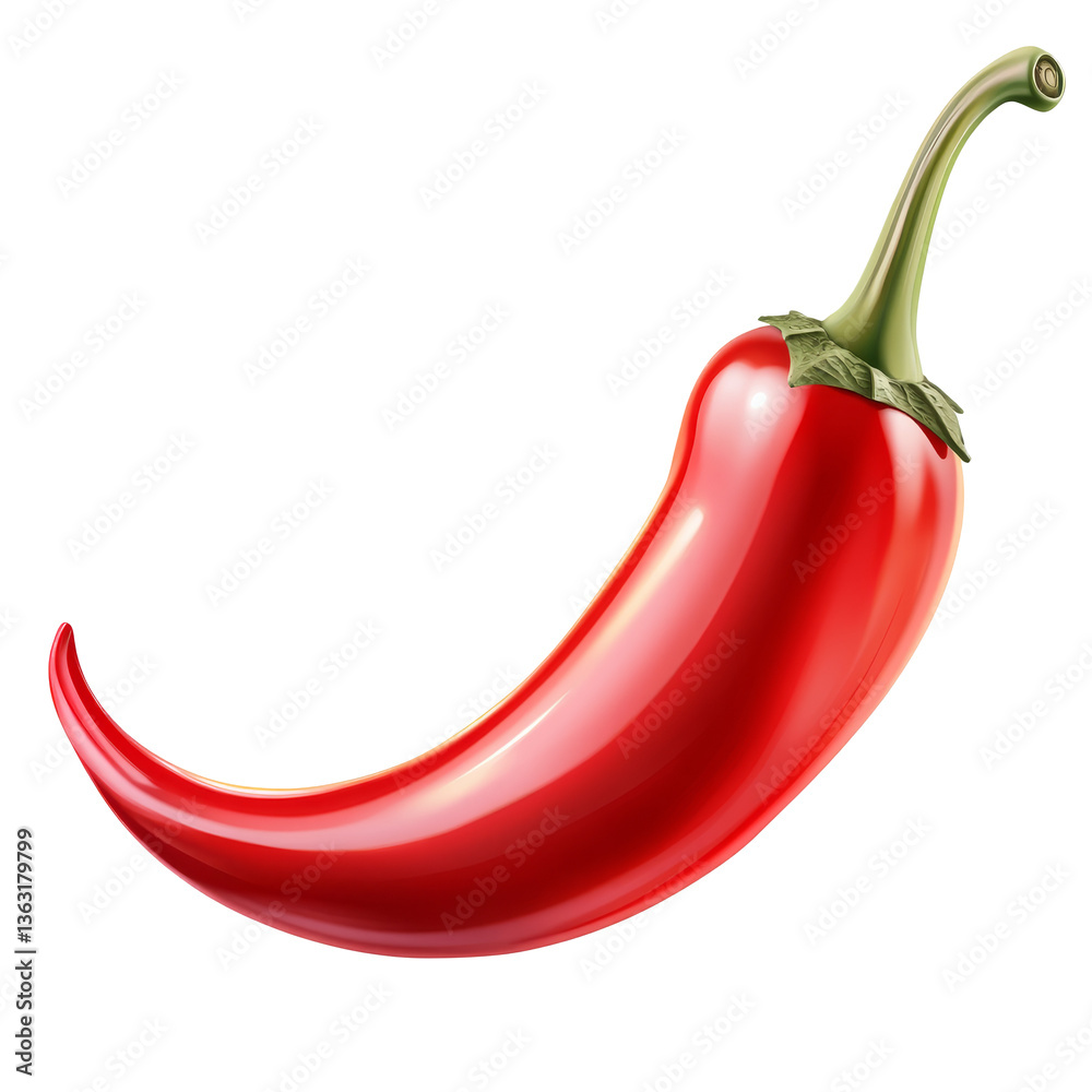 Fresh red chili pepper ready for culinary use in various dishes and recipes