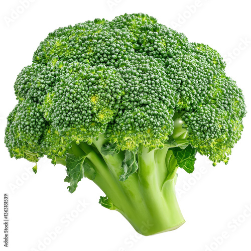 Obraz na płótnie Fresh broccoli head ready for cooking or salad preparation in a kitchen setting w salonie