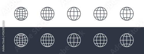 Conceptual signs of Earth Globe. Isolated Vector illustration