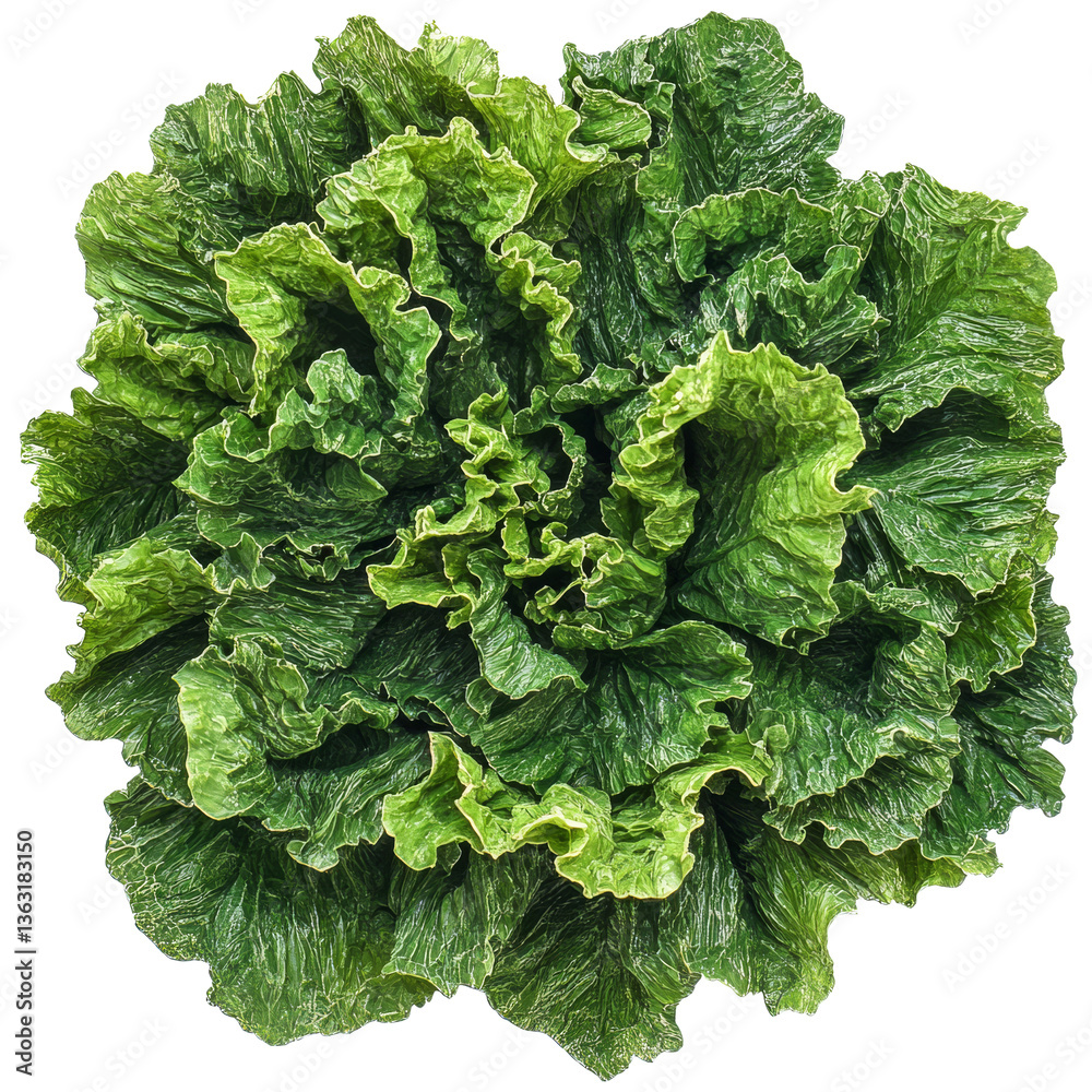 Fresh romaine lettuce ready for salad preparations in a vibrant kitchen setting