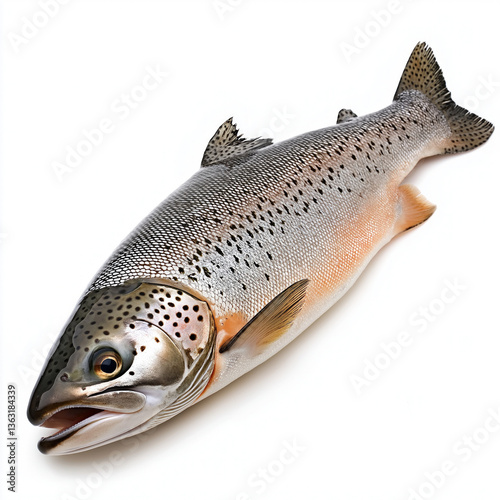 fresh salmon isolated