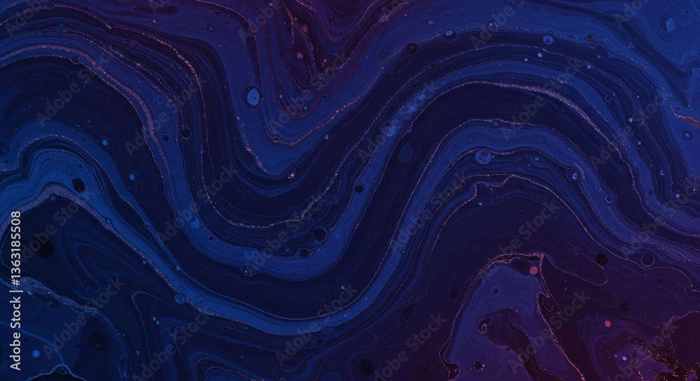 Obraz premium Abstract swirls of blue and purple paint create a mesmerizing background texture