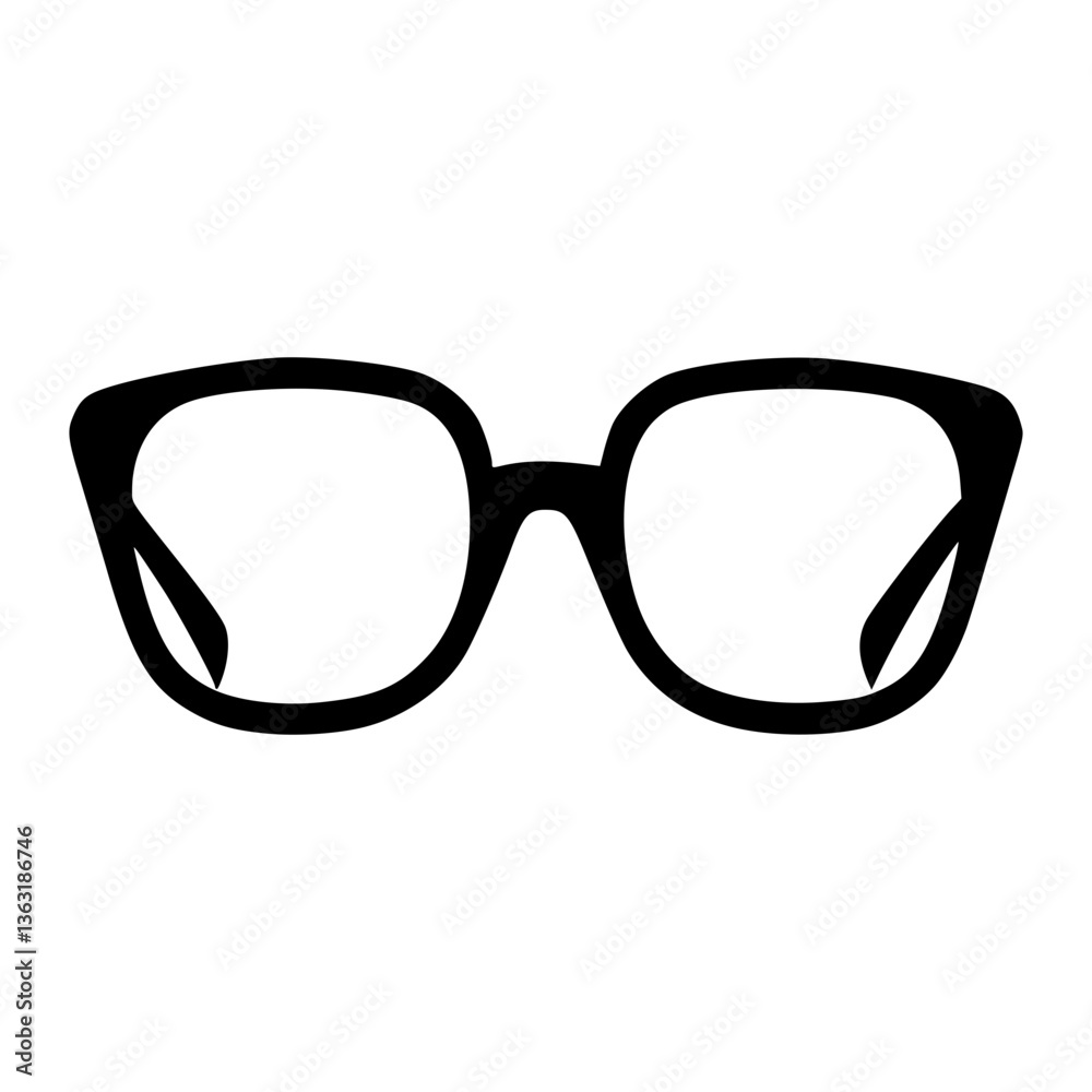 Fototapeta premium Black Glasses Icon - Vector Illustration